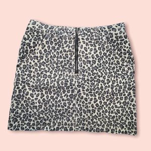 Mustard Seed Leopard Mini Skirt Sz Medium
